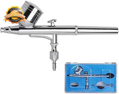 Dual Action Airbrush Kit Gravity Feed Paint Spray Gun Set 0.3mm