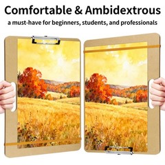 13″ x 17″ Sketch Drawing Board, Art Board with Handle, Sturdy Clip and Band, …