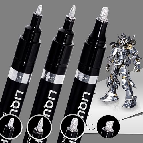 3PK Liquid Chrome Markers – Permanent Mirror Chrome Pens, Chrome Paint Pens