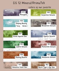 Daniel Smith 12-Color Mineral / PrimaTek Watercolor Palette in Walnut Box – 0.8m