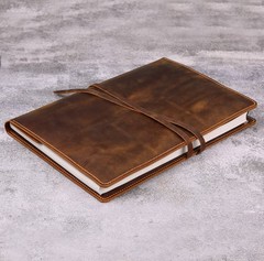 Full Grain Leather Sketchbook Sketch book Cover For 9×12 Top Spiral Sketch Pad