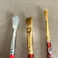 Vintage Set Of 3 Winsor & Newton Sceptre Gold Oil Paint Brushes