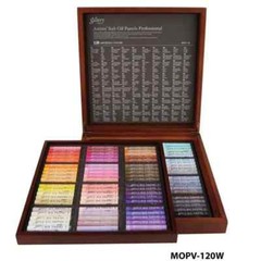 Mungyo Gallery Soft Oil Pastels Wood Box Set of 120 Assorted Colors MOPV-120W