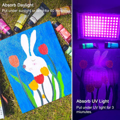 Glow in the Dark Acrylic Paint – 8 Colors X 0.71 Fl Oz / 21Ml Neon UV Black Ligh