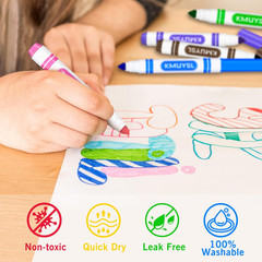 Washable Markers Bulk, Assorted Colors – Broad Line Conical Tip Coloring Markers