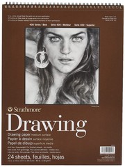 Strathmore Medium Drawing Spiral Paper Pad 11″X14″-24 Sheets -400500