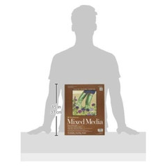 Strathmore 400 Series Mixed Media Pad, 11″x14″ Glue Bound, 15 Sheets, White