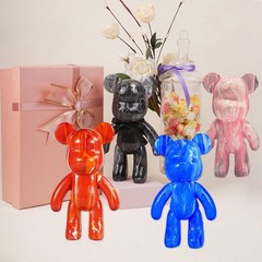 YONXID DIY Fluid Bear Painting Kit – Fluid Art Pour Paint Bear Set – Full Dri…
