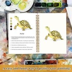 Topaliving Watercolor Workbooks Sketches Beginner Friendly Water Coloring Book