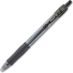 Gel Pen Refillable Retractable 1mm Bold Black Ink Pack of 12 Office Writing