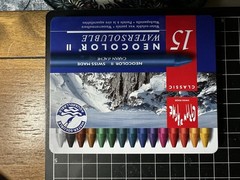 Caron D’Ache Neocolor II Aquarelle Watercolor Wax Pastels 15 Colors In Tin