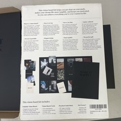 Vision Board Kit for Men – 168 Cards with Diverse Pictures & Quotes, Black Fo…