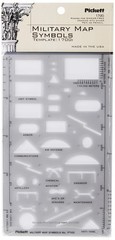 Pickett Military Map Symbols Template (1700I),Other Drawing Supplies