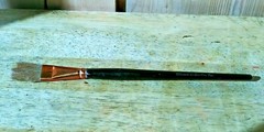 VINTAGE WINSOR & NEWTON INC, SERIES 618 ART BRUSH Sz 3/4 MADE IN U.S.A.
