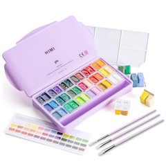 HIMI Twin Cup Jelly Gouache Paint Set with 0.01 Ounce (Pack of 36), 36 colors
