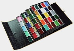Kissho Gansai Paint Set 100 Colors Japanese Watercolor for Nihonga Postcard Art