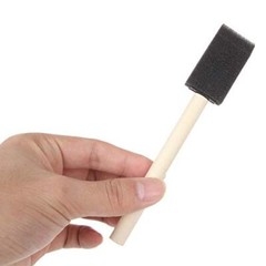 200 Pack 1 inch Foam Brush Sponge Wood Handle Paint Brush Assorted Colors