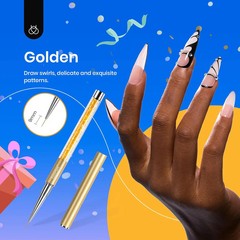 Beetles Gel Polish Nail Art Liner Brushes 5Pcs Painting Art Design Pen Set Diamo