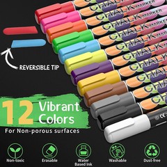Car Window Markers for Auto Glass Washable Liquid Window Chalk Markers 6mm 12pc
