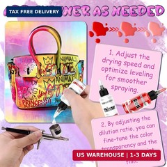Airbrush Paint – 33 Colors Acrylic Air Brush Painting, Ready to Spray Airbrush M