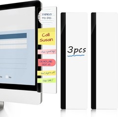 3 Pcs Monitor Memo Board, 11″ x 3.1″ Clear Acrylic Office Desk Accessories, C…