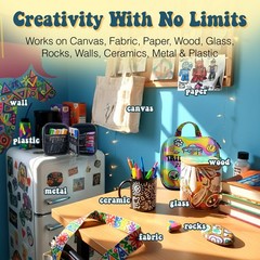 Trippydraws 30 Premium Acrylic Paint Markers for Adults, Teens & Kids, Vibrant