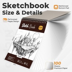 Nicpro 37PCS Art Drawing Supplies Kit, Metal Mechanical Black Silver gray