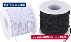 Stretchy String for Bracelets, 2 Rolls 0.8mm,1 mm,1.5mm,330 Feet Sturdy Elastic