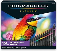Alcohol-Based Ink Art Markers, Chisel and Fine Tips, 12 Pack