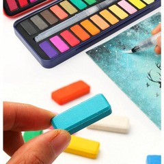 Watercolor Workbook With 24 Colors Paint Set 12 Floral Paintings for Beginners