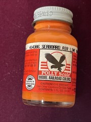5 Polly Scale Water-Based Paints, 1 Fl. Oz, Unopened, Different Shades of Orange