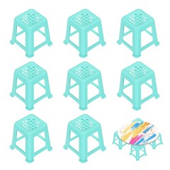 8Pcs Mini Canvas Stands for Painting, Small Canvas Stands, Blue