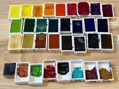 Watercolor Paint Lot Of Schmincke Horadam, Winsor & Newton, Holbein, A. Gallo