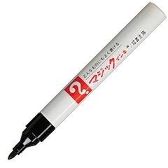 Teranishi Magic Ink Permanent Pen No.500 Fine Writing Medium Black 6 M500-T1-6P