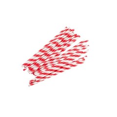 Tablecraft Coca-Cola 7.75″ Paper Straws, Red & White Stripe, 100 Pack