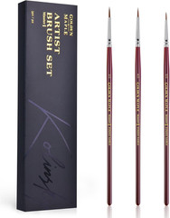 Kolinsky Sable Miniature Paint Brushes – Professional Ultra Fine Point Brush fo