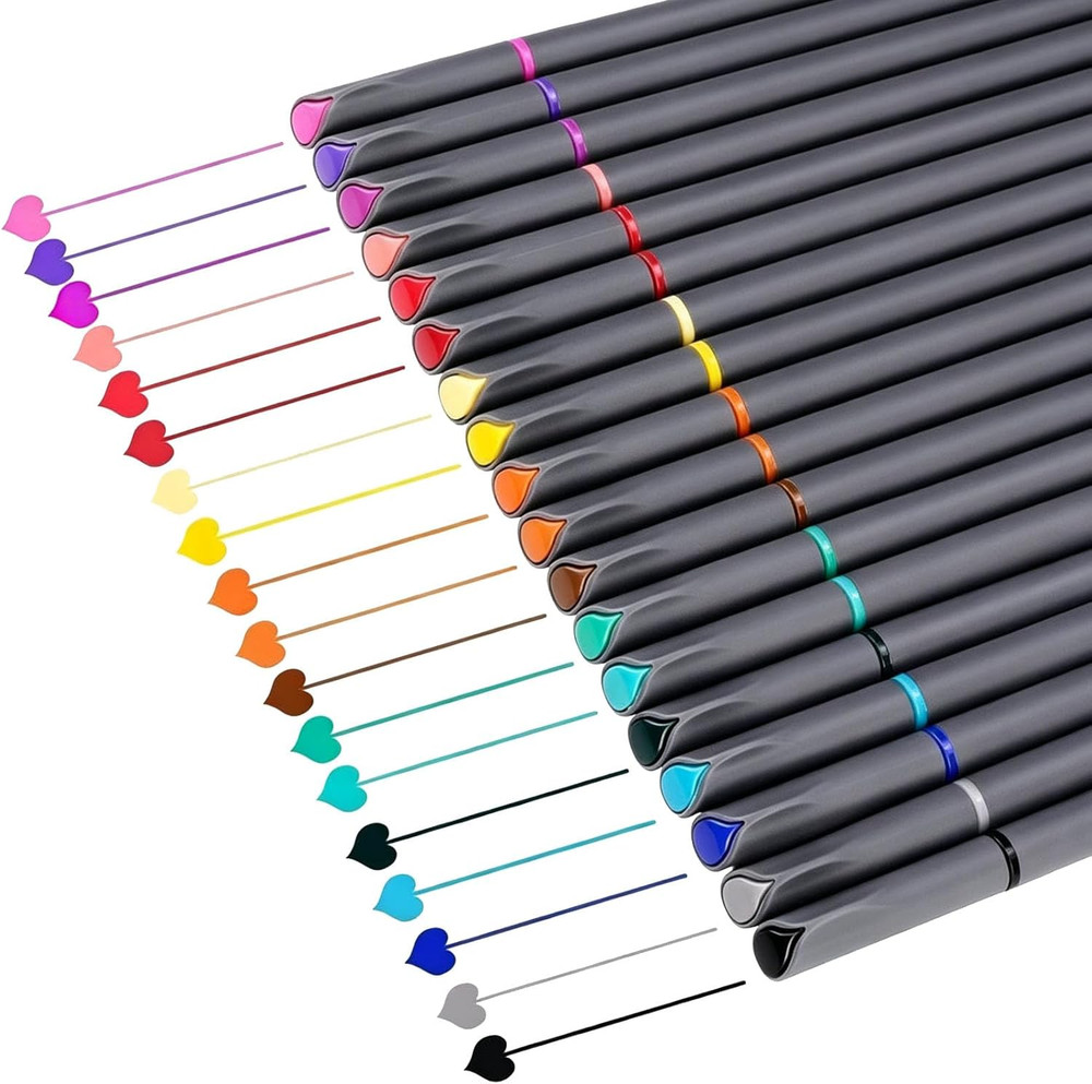 18 Colors Journal Planner Pens, Office School Supplies, Fine Point Fineliner …