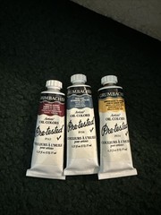 Vintage Grumbacher Pre-Tested Oil Color Paints 37 ml Lot Of 3 Full Tubes