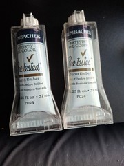 2 Grumbacher Burnt Umber Artist Oil Color 1.25 Oz 37ml Pre-Tested P024 New