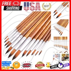 Artist Watercolor Paint Brushes, Round Pointed Tip Paint Brushes Set, 12pcs D…