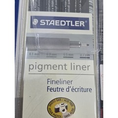 Staedtler Pigment Liner Sketch Pens Black Ink 4 Line Widths 308 WP4 Set of 4