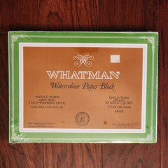 NOS Whatman Watercolour Paper Block 4543 140lb Cold Pressed 9″x12″ New Sealed