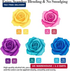 WELLOKB Alcohol Markers, 80 Colors Dual Brush Tip Permanent Art Markers, Colorin