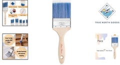 3-Inch Paint Brush with Fine Point Bristles for Smooth Application and Coverage