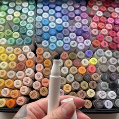 Ohuhu 320-Color Double Tipped Alcohol Marker Set-Brush & Chisel-Refillable Ink