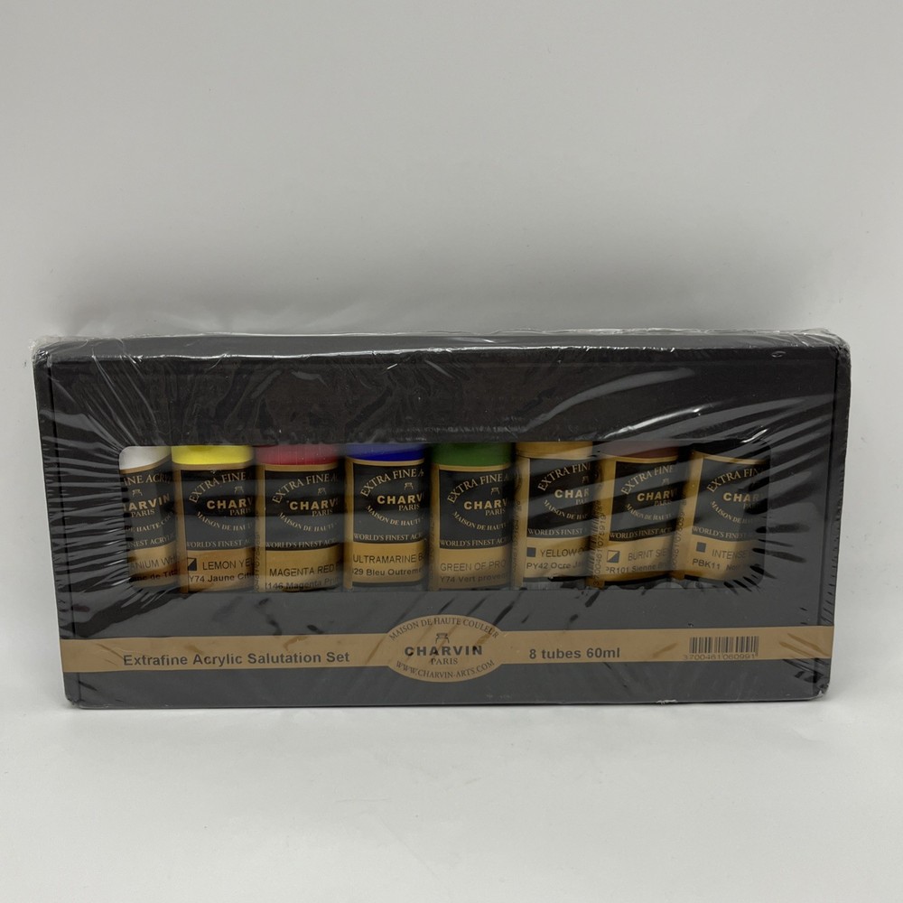 Charvin Paris Extra Fine Professional Acrylic Paint Salutation Set 8 Tubes 60ml