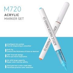 240 Colors Acrylic Paint Markers, Soft Brush Tip Marker Pens Set, Acrylic Pai…