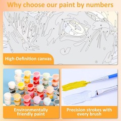 3 Pack Paint by Numbers Kit for Adults – DIY Landscape Mountain Acrylic Art 7.8x