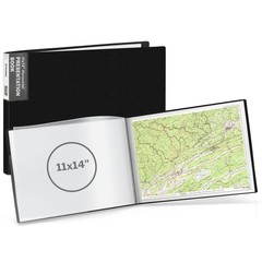 Dunwell 11×14 Portfolio Binder Black, Horizontal, Presentation Book with 24 P…