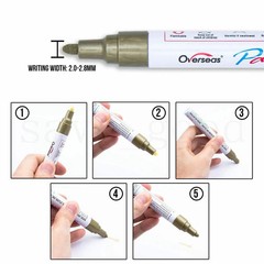 7PC White Paint Pen Marker Waterproof Permanent Car Tire Lettering Rubber Letter